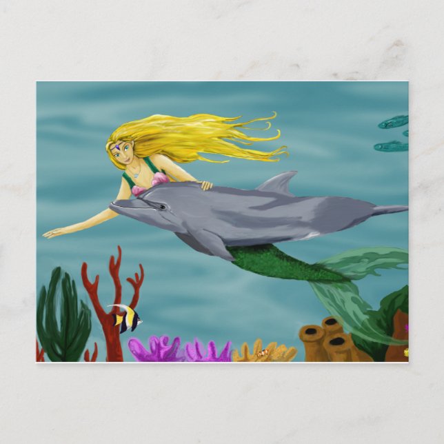 Mermaid's friend Postcard (Front)