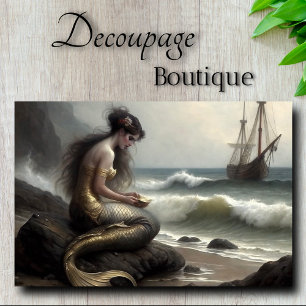 Mermaid's Gift to the Sea Decoupage Tissue Paper