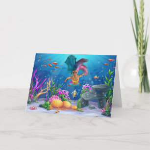 Mermaids having fun. card