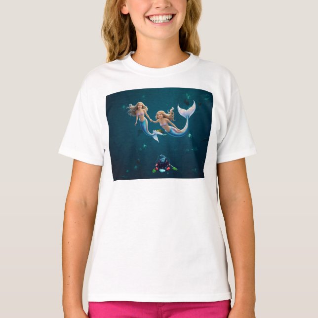 Mermaids having fun. T-Shirt (Front)