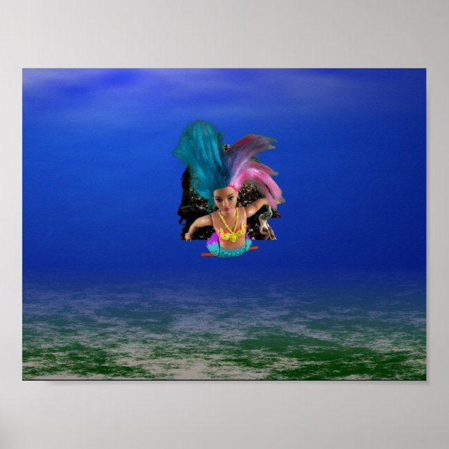 Mermaids helping the lobsters. poster (Front)