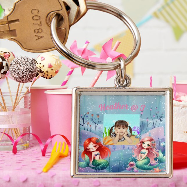 Mermaids Keychain Kids Birthday Party Favour (Creator Uploaded)