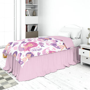 Mermaids Pastel Pink Purple Girly Bed