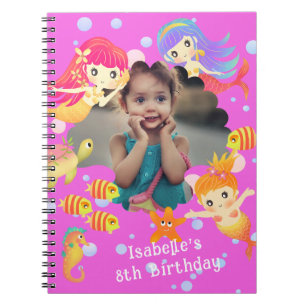 Mermaids Photo Violet Notebook