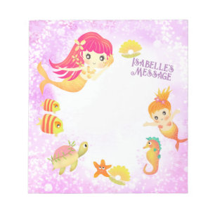 Mermaids Pink Notepad