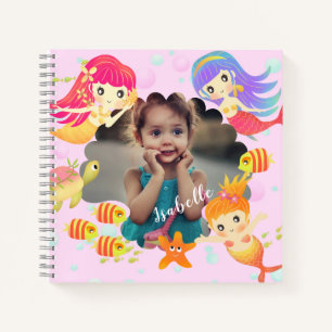 Mermaids Pink  Photo Notebook