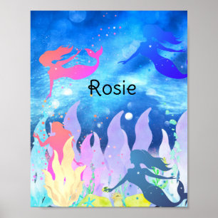 Mermaid's playing poster