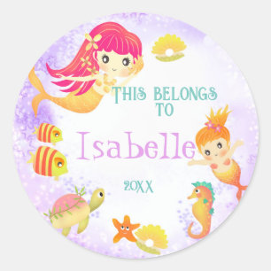 Mermaids Purple Belongs To Classic Round Sticker
