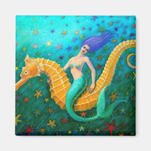 Mermaid's Ride- Seahorse Magnet