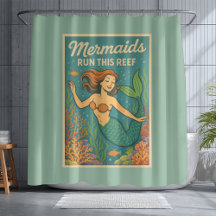 Mermaids Run This Reef | Retro Coral Fish Sea Life