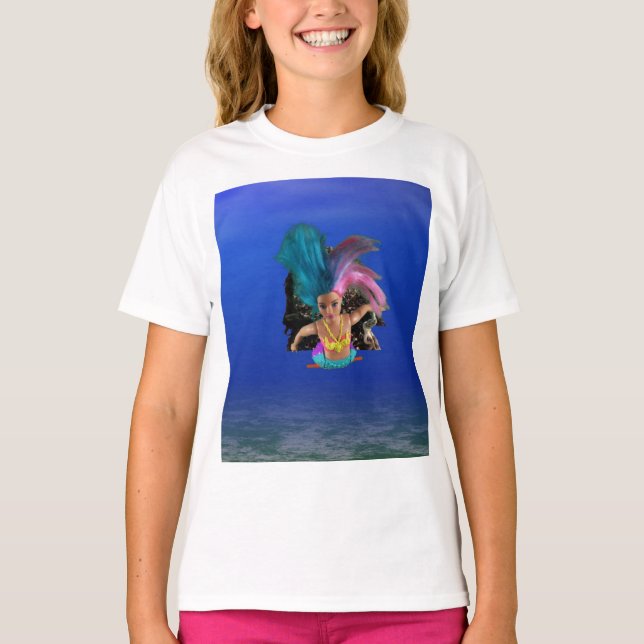 Mermaids saving the lobsters. T-Shirt (Front)