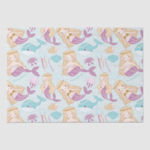 Mermaids Sea Baby Shower Girls Birthday Party Tissue Paper