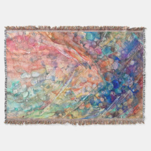 Mermaid's Shadow: Ocean Depths Throw Blanket