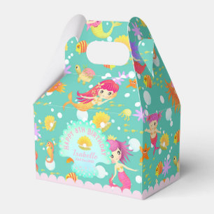 Mermaids Teal Tent Favour Box