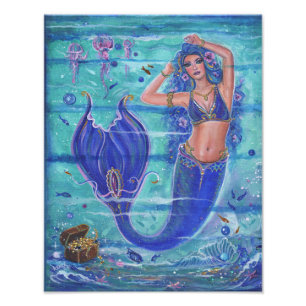 Mermaids treasure art by Renee Lavoie Photo Print