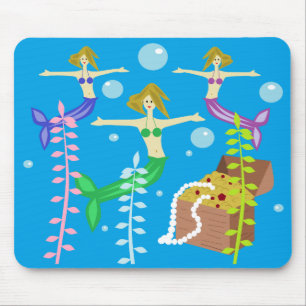 Mermaids' Treasure Mouse Pad