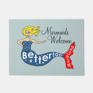 Mermaids Welcome Betterton, Maryland Doormat