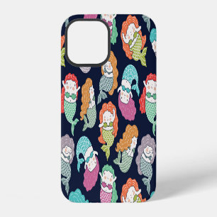 Mermaids: whimsical seamless pattern. iPhone 12 case
