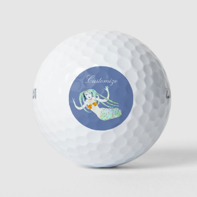 Mermaids with Dreadlocks Thunder_Cove Golf Balls (Front)