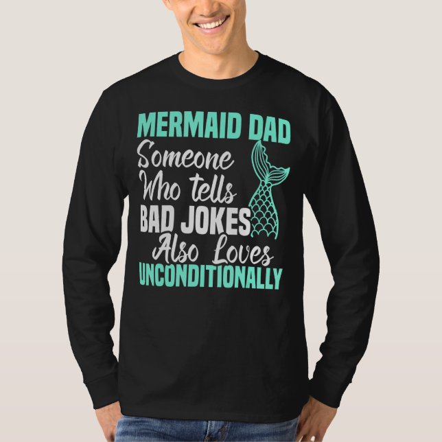 Merman Mermaid Dad Aquatic Creature T-Shirt (Front)