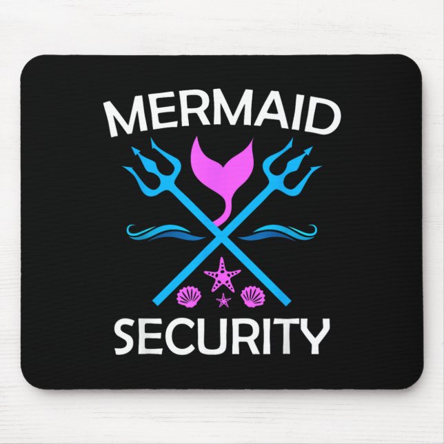 Merman Mermaid Security Mouse Pad (Front)