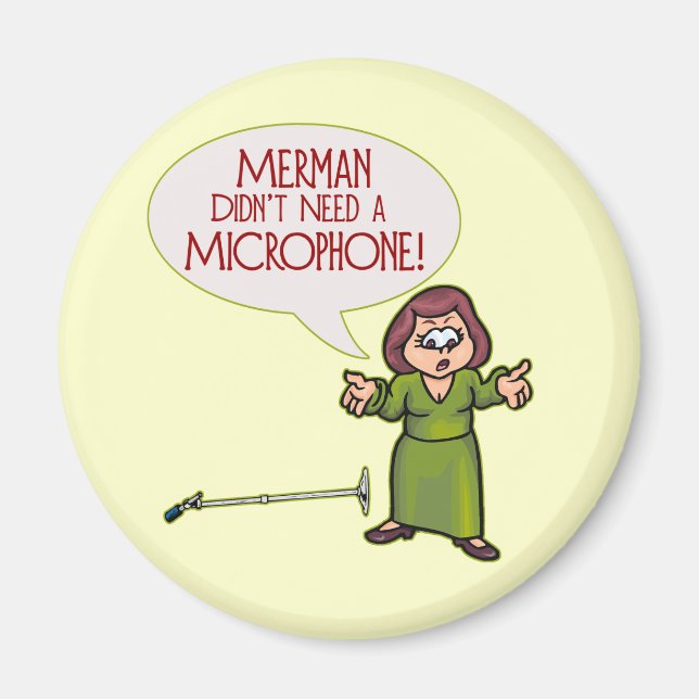 Merman/Microphone Magnet (Front)