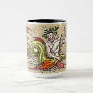 Merman Playing a Mediaeval Lyre Mug