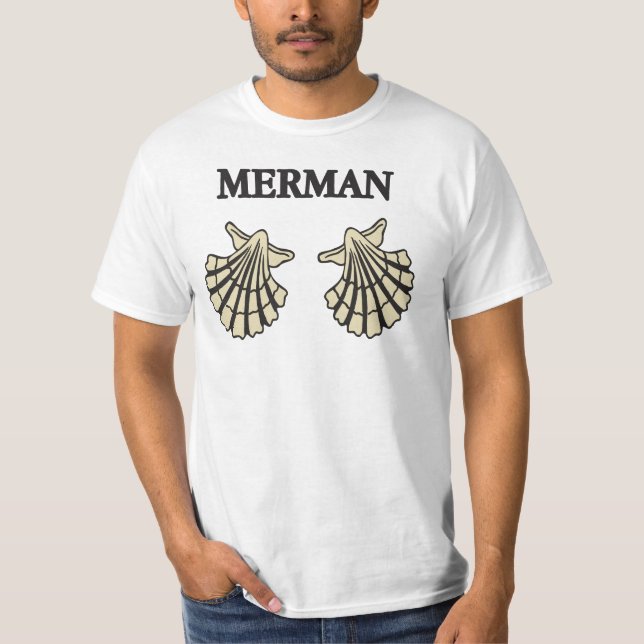 Merman - Scallop Shell Bra For Men T Shirt (Front)