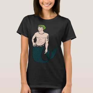 Merman Tattooed Majestic Mermen Boy Mermaid Swimme T-Shirt