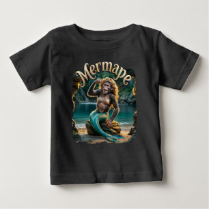 Mermape Photographic – Mermaid Ape Funny Animal Baby T-Shirt