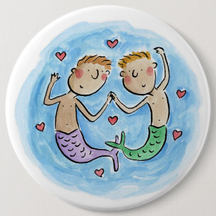 Mermen 6 Cm Round Badge