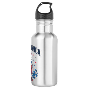 Mermeowica Patriotic Cat Mermaid Shirt Design_1 532 Ml Water Bottle