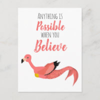 Mermingo: Mermaid-Flamingo & Inspirational Quote