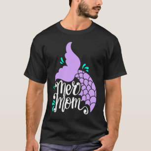 Mermom Mermaid Mom Hand Lettered Mom Swim Mermaid T-Shirt