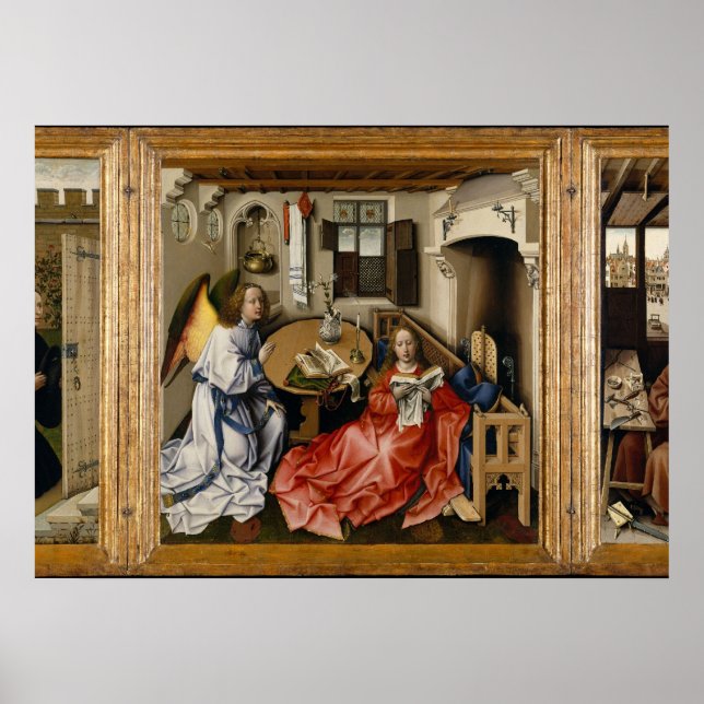 Merode Alterpiece by Robert Campin Poster (Front)