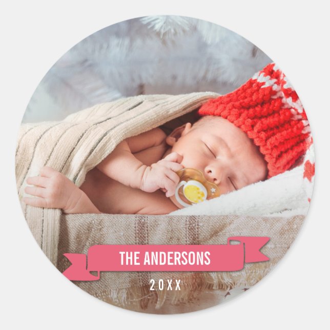 Merrier Christmas Holiday Photo Sticker (Front)