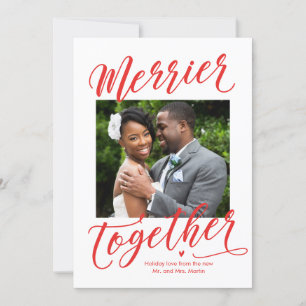 Merrier Together Family or Newlywed Holiday Card