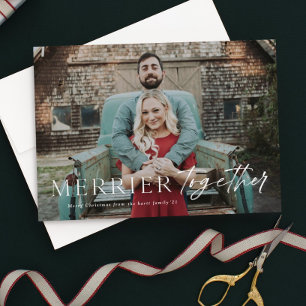 Merrier together full bleed photo Merry Christmas 