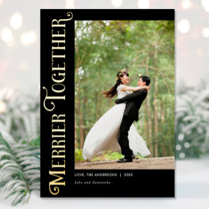 Merrier Together Newlywed Just Married Christmas