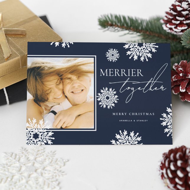 Merrier Together Photo Christmas Holiday Card (Creator Uploaded)