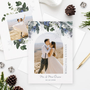 Merrier Together Silver Blue Green Winter Floral