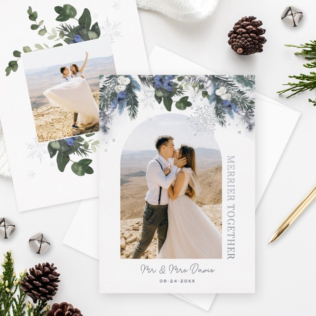 Merrier Together Silver Blue Green Winter Floral (Creator Uploaded)