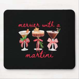 Merrier With A Martini Funny Bachelorette Merry Ch Mouse Pad