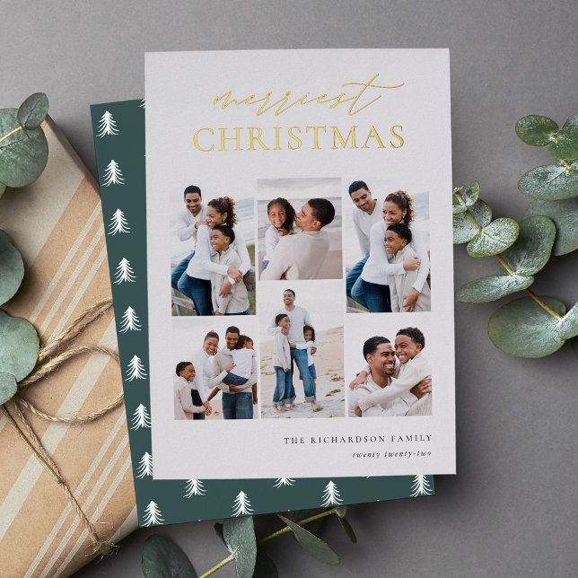 Merriest Christmas Elegant 6 Photo Collage (Creator Uploaded)