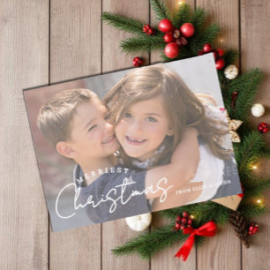 Merriest Christmas Family Joy Christmas Holiday Postcard