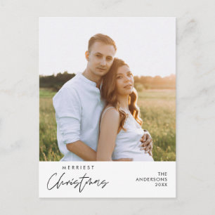 Merriest Christmas Family Photo, Cosy Happiness Postcard