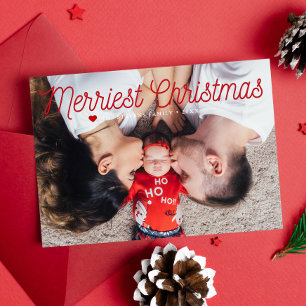 Merriest Christmas Family Photo Holiday Card