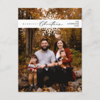 Merriest Christmas Family Photo, Snow Flakes