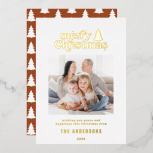 Merriest Christmas graphic typography photo  Foil 
