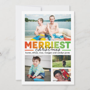 Merriest Christmas Multi x 4 Holiday Card